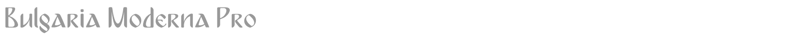 Bulgaria Moderna Pro font preview